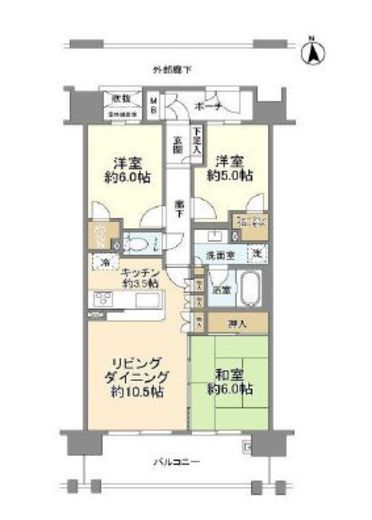 コスモシティ武蔵小杉 12階 間取り図