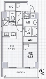 シーズンフラッツ本所吾妻橋 401 間取り図