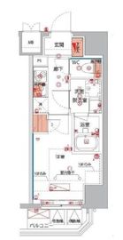 ハーモニーレジデンス横浜大通り公園EIRAKU 601 間取り図