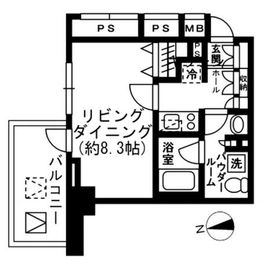 レジディア四谷三丁目 201 間取り図