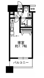 レジディア四谷三丁目 206 間取り図