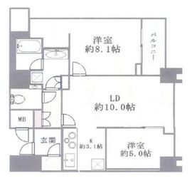 THE ROPPONGI TOKYO CLUB RESIDENCE 13階 間取り図