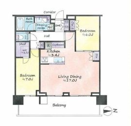 HARUMI FLAG PARK VILLAGE (晴海フラッグ パークヴィレッジ) 33階 間取り図