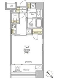 プラージュベイ横濱関内 404 間取り図