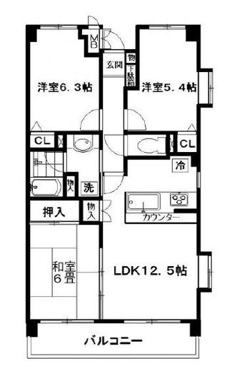 パークハウス木場公園 8階 間取り図
