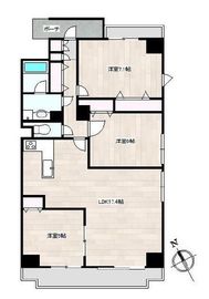 リーラ文京本駒込 8階 間取り図