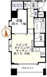 ベルヴィラージュ芝公園 2階 間取り図