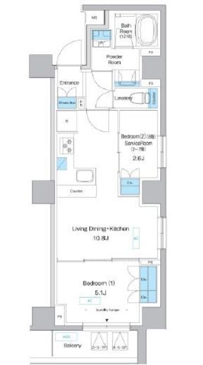 プレディアコート板橋 605 間取り図
