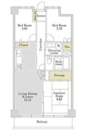 アーバンパーク三ツ池公園 6階 間取り図
