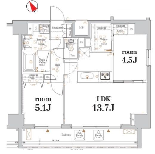 log駒込 (ログ駒込) 9階 間取り図