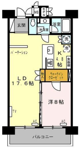 ロイヤルパークス西新井 612 間取り図