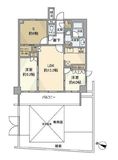 リビオ世田谷松原 1階 間取り図