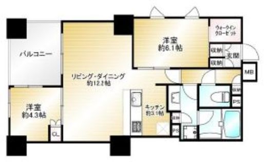 アトラス国分寺ステーションテラス 7階 間取り図