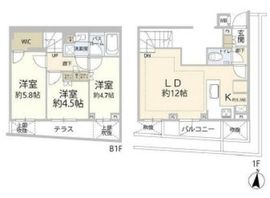 オープンレジデンス祐天寺 1階 間取り図