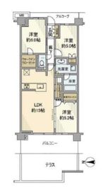 プラウド元住吉ガーデンズ 1階 間取り図