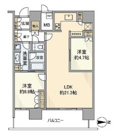 パークシティ武蔵小杉ステーションフォレストタワー 38階 間取り図