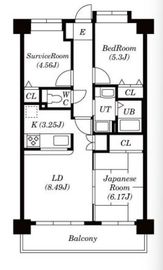 ラフィネ立川 202 間取り図