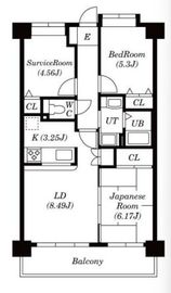 ラフィネ立川 1203 間取り図