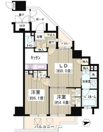 クリオ東新宿壱番館 6階 間取り図