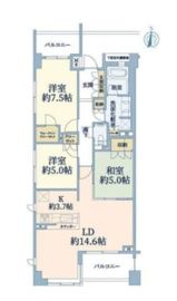 アトラス野毛山 3階 間取り図
