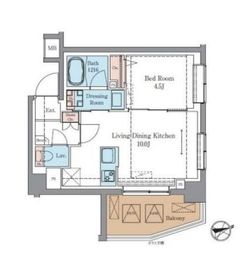 LUXENA+PAWS藤沢 401 間取り図
