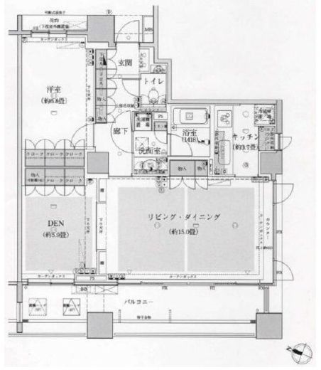 パークホームズ新宿若松町 4階 間取り図