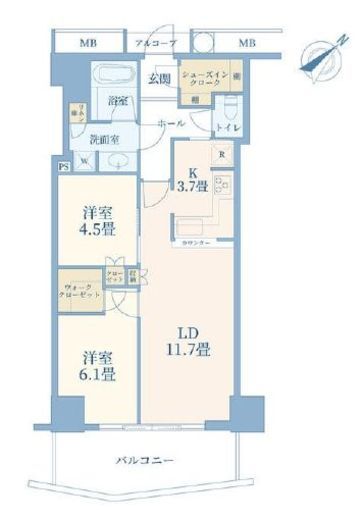 キャピタルマークタワー 17階 間取り図