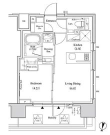 ザ・パークハビオ代々木 508 間取り図