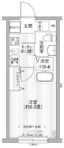ローレル戸越 403 間取り図