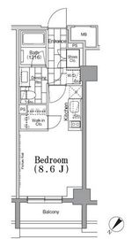 ONE ROOF FLAT TSUKISHIMA (ワンルーフフラット月島) 212 間取り図