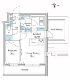 スタイリオ池上SOUTH 506 間取り図