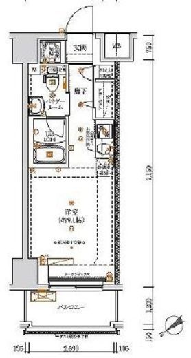 スパシエ東神奈川 7階 間取り図