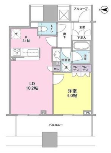 エクラスタワー武蔵小杉 15階 間取り図