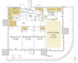 HARUMI FLAG SKYDUO SUN VILLAGE (晴海フラッグ スカイデュオ サンヴィレッジ) 12階 間取り図