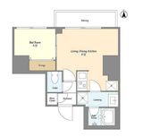 クラリティア西日暮里 1401 間取り図