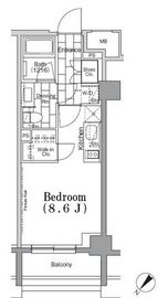 ONE ROOF FLAT TSUKISHIMA (ワンルーフフラット月島) 214 間取り図