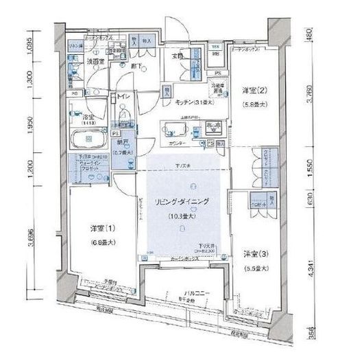 ブランズ戸塚 2階 間取り図