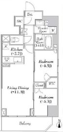 ASMACI MAISON両国Ⅱ (アスマチメゾン両国Ⅱ) 203 間取り図