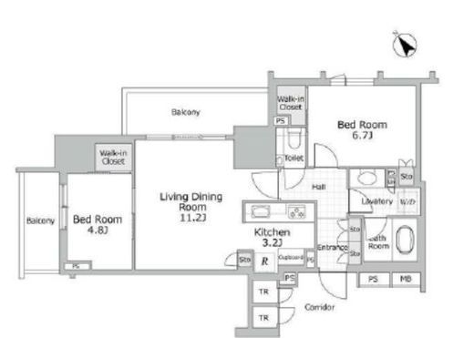 ブランズ愛宕虎ノ門 3階 間取り図