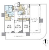 HARUMI FLAG SKYDUO SUN VILLAGE (晴海フラッグ スカイデュオ サンヴィレッジ) 44階 間取り図