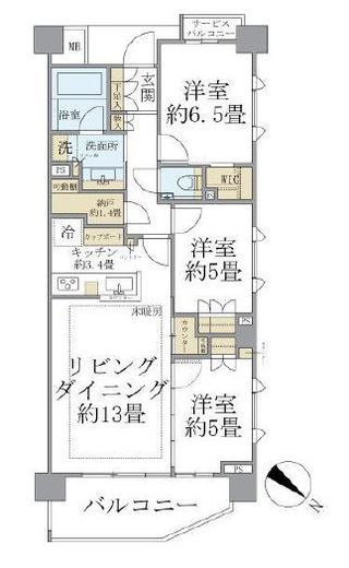 ブリリア東中野パークサイドヒルズ 7階 間取り図