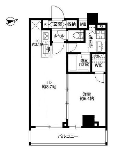 プレール・ドゥーク浅草松が谷 10階 間取り図