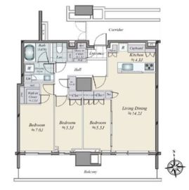 HARUMI FLAG SKYDUO PARK VILLAGE (晴海フラッグ スカイデュオ パークヴィレッジ) 30階 間取り図
