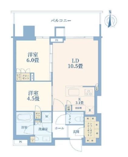 HARUMI FLAG SKYDUO PARK VILLAGE (晴海フラッグ スカイデュオ パークヴィレッジ) 48階 間取り図