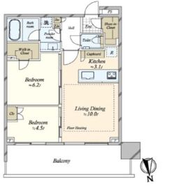 HARUMI FLAG SKYDUO PARK VILLAGE (晴海フラッグ スカイデュオ パークヴィレッジ) 19階 間取り図