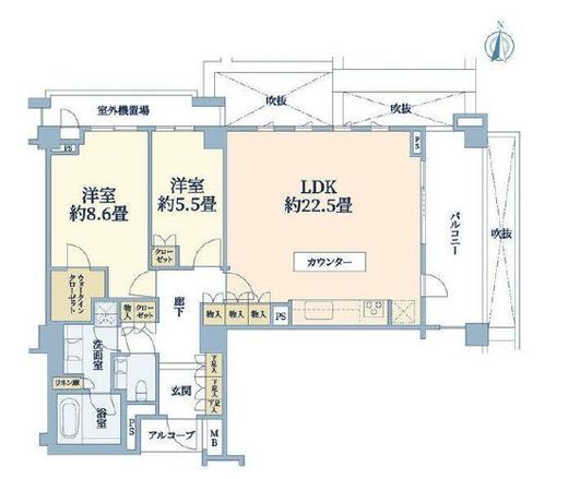 プレステージ代々木大山町 1階 間取り図