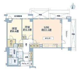 プレステージ代々木大山町 1階 間取り図