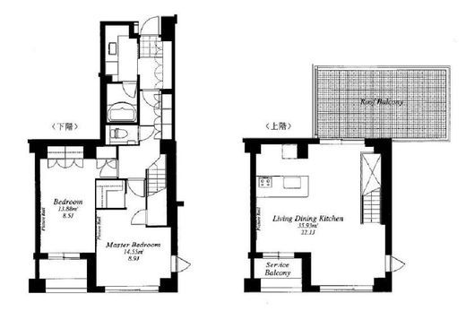 フレンシア外苑西 705 間取り図