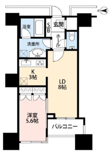 高輪ザ・レジデンス 4階 間取り図