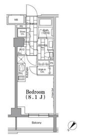 ONE ROOF FLAT TSUKISHIMA (ワンルーフフラット月島) 708 間取り図